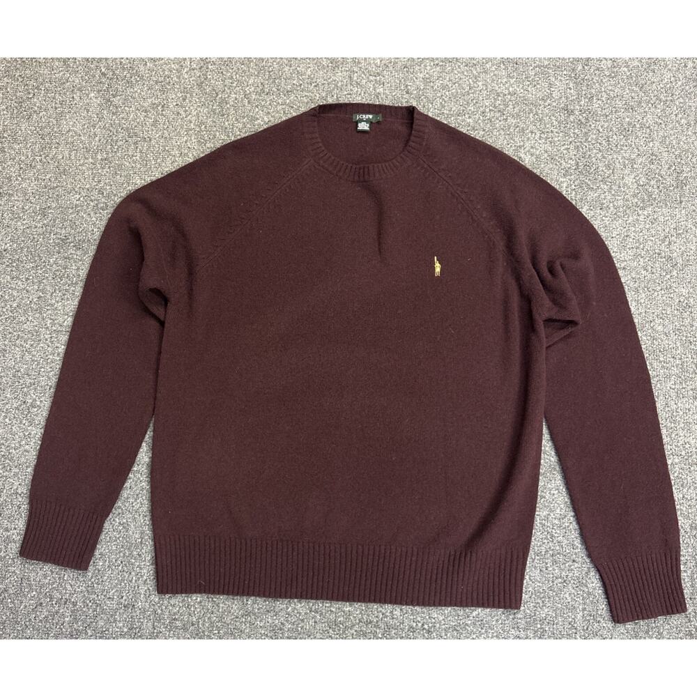 VTG J Crew Pullover Oarsman Sweater. Men’s Large Burgundy 100% Lambs Wool